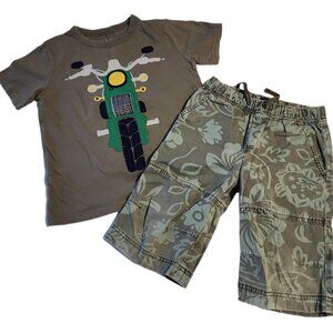 Mini Boden size 4 - 5 boy outfit Bike t shirt and shorts